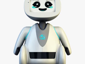 amico robot bianco v 2 Modello 3D