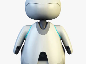 amico robot bianco v 2 Modello 3D