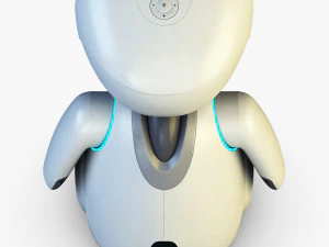 amico robot bianco v 2 Modello 3D