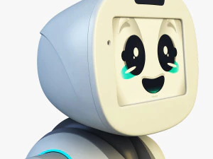 amico robot bianco v 2 Modello 3D