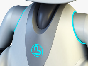 buddy robot white v 2 3D Model