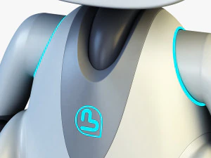 amico robot bianco v 2 Modello 3D