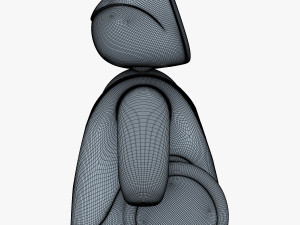 buddy robot white v 2 3D Model