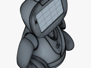 amico robot bianco v 2 Modello 3D