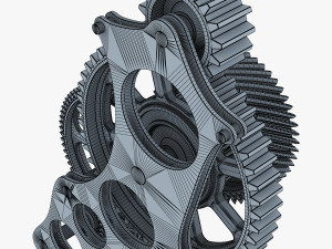 gear mechanism v 3 3D Model