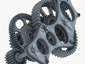gear mechanism v 3 3D Model