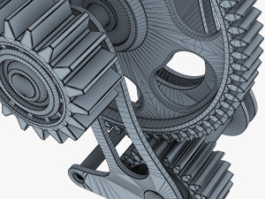 gear mechanism v 3 3D Model