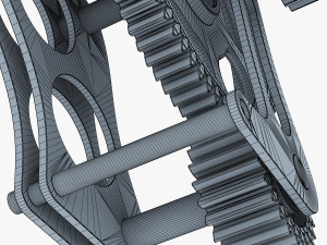 gear mechanism v 3 3D Model