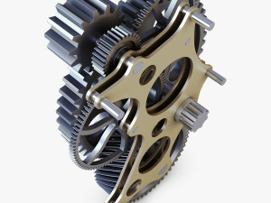 gear mechanism v 4 3D Модель