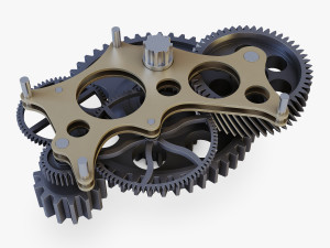 gear mechanism v 4 3D Модель