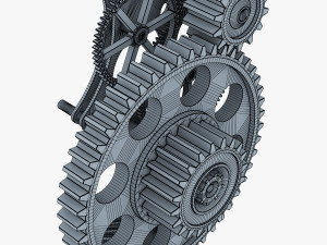 gear mechanism v 4 3D Модель