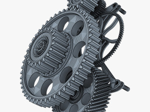 gear mechanism v 4 3D Модель