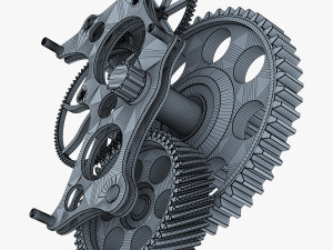 gear mechanism v 4 3D Модель
