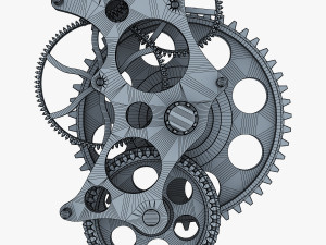 gear mechanism v 4 3D Модель