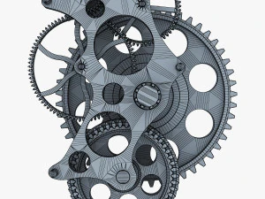 gear mechanism v 4 3D Model