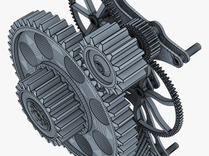 gear mechanism v 4 3D Модель