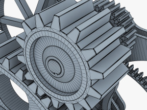 gear mechanism v 4 3D Модель