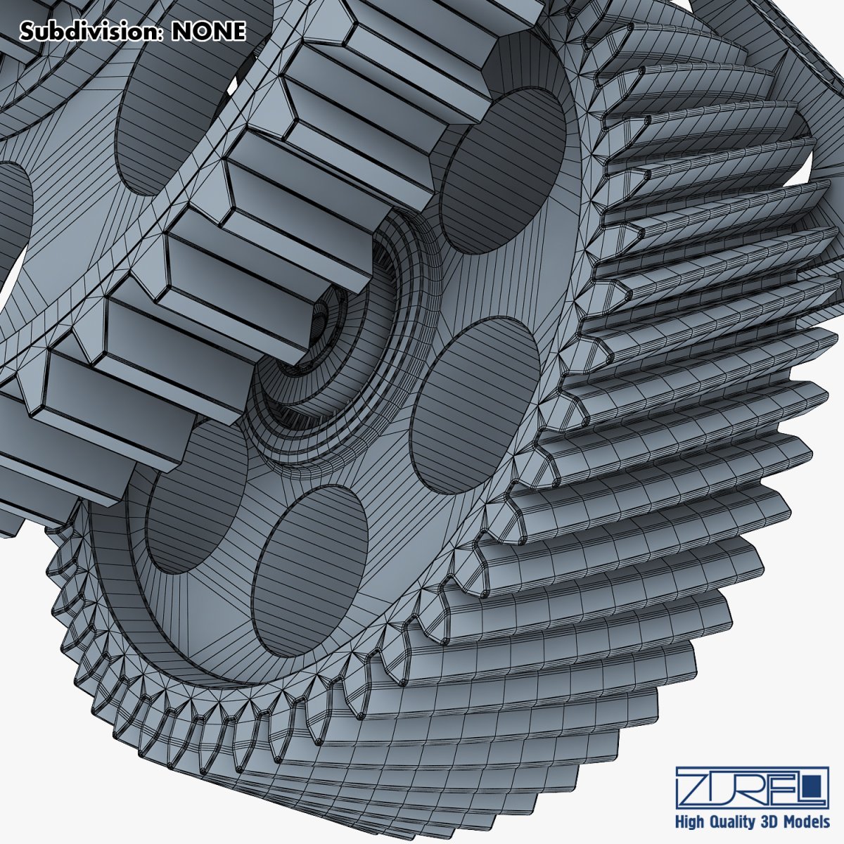 Gear Mechanism V 4 - 3D Model by Zurel