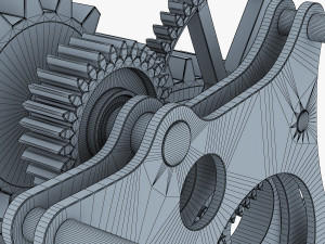 gear mechanism v 4 3D Модель