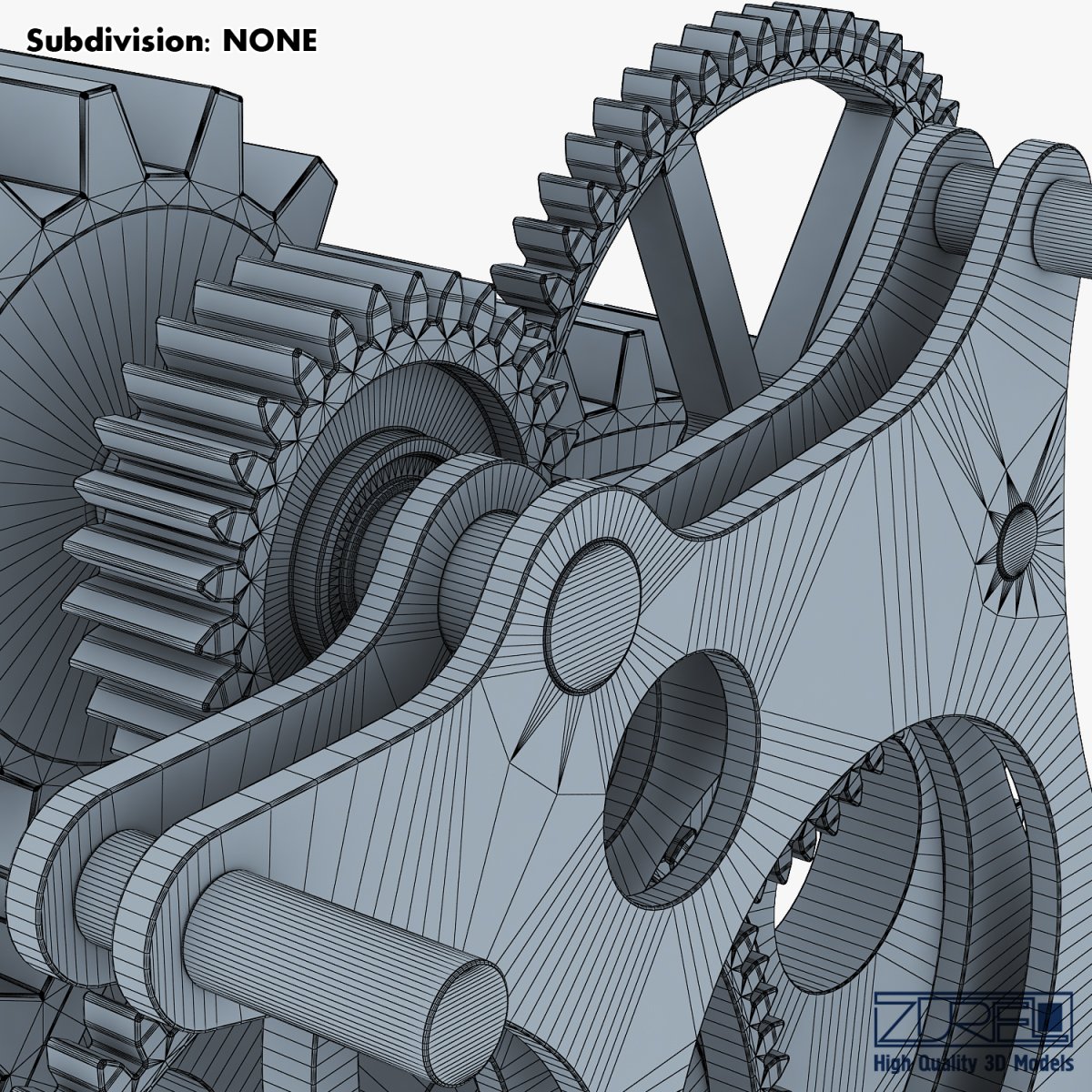 Gear Mechanism V 4 - 3D Model by Zurel