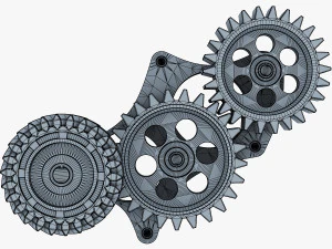 gear mechanism v 5 3D Model