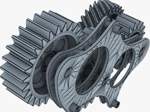 gear mechanism v 5 3D Model
