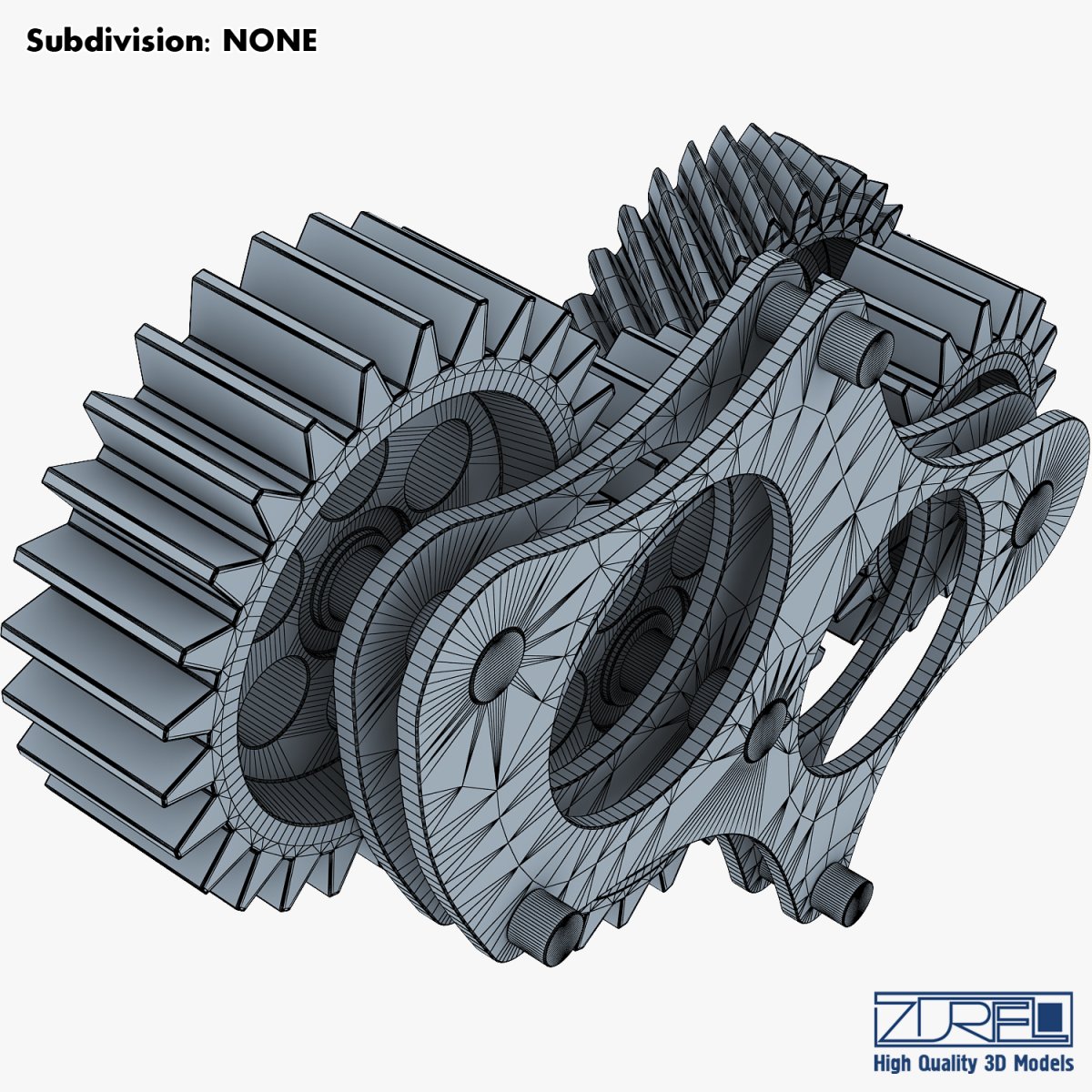 Gear Mechanism V 2 - 3D Model by Zurel