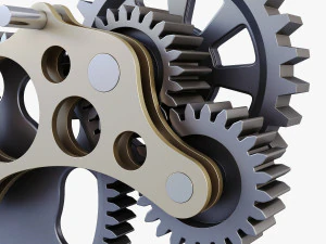 gear mechanism v 6 3D Model