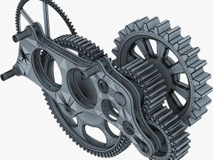 gear mechanism v 6 3D Model