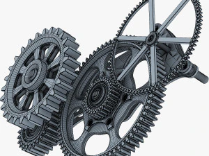 gear mechanism v 6 3D Model