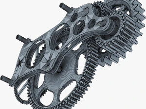 gear mechanism v 6 3D Model