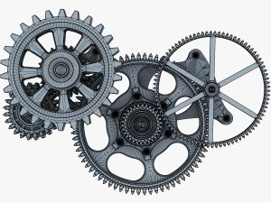 gear mechanism v 6 3D Model