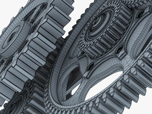 gear mechanism v 6 3D Model