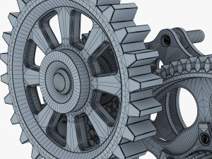 gear mechanism v 6 3D Model