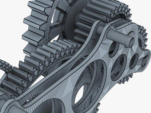 gear mechanism v 6 3D Model