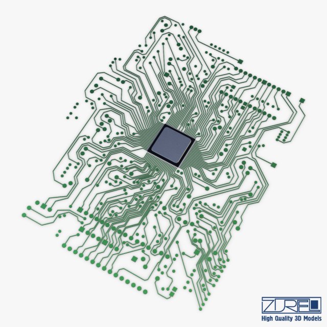 electronic circuit v 1 Model 3D .c4d .max .obj .3ds .fbx .stl .blend 