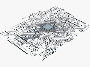електронна схема v1 3D Модель