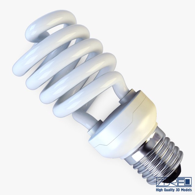 fluorescent lamp v 1 3D 모델 .c4d .max .obj .3ds .fbx .stl .blend 