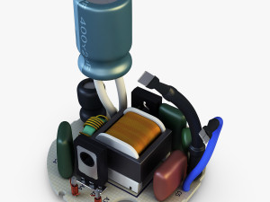 circuit board v 1 3D Model