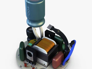 papan sirkuit v 1 Model 3D