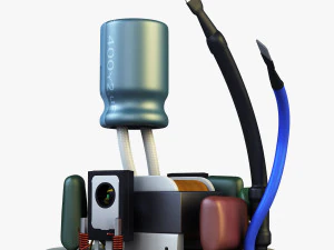 circuit board v 1 3D Model