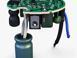 circuit board v 1 3D Model