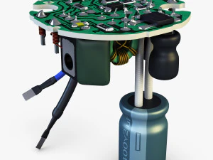 circuit board v 1 3D Model