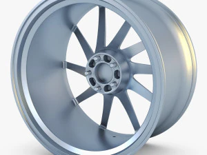 vossen vps-310t 19 wheel silver 3D Model
