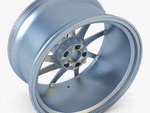 vossen vps-310t 19 wheel silver 3D Model