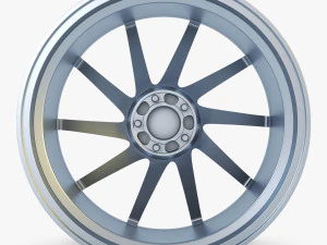 vossen vps-310t 19 wheel silver 3D Model