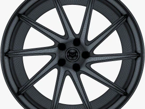 vossen vps-310t 19 wheel silver 3D Model