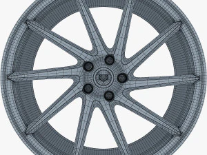 vossen vps-310t 19 wheel silver 3D Model