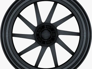 vossen vps-310t 19 wheel silver 3D Model