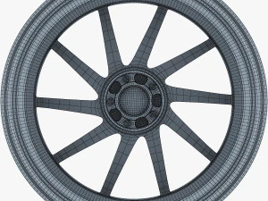 vossen vps-310t 19 wheel silver 3D Model